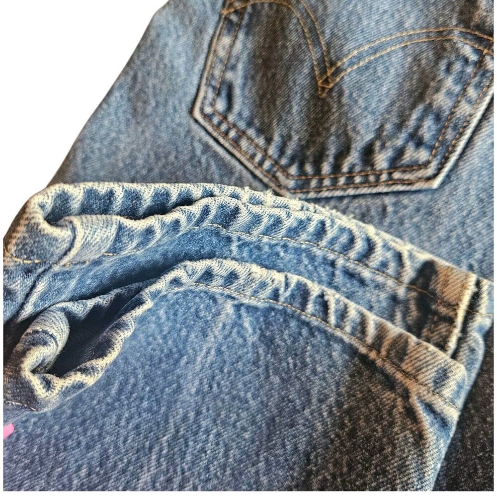 Levi's 505 Straight Fit Jeans Size 34X30 100% Cotton Zip Fly Classic Medium Wash - Picture 6 of 10